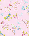 Brewster Home Fashions Marit Light Pink Bird Wallpaper