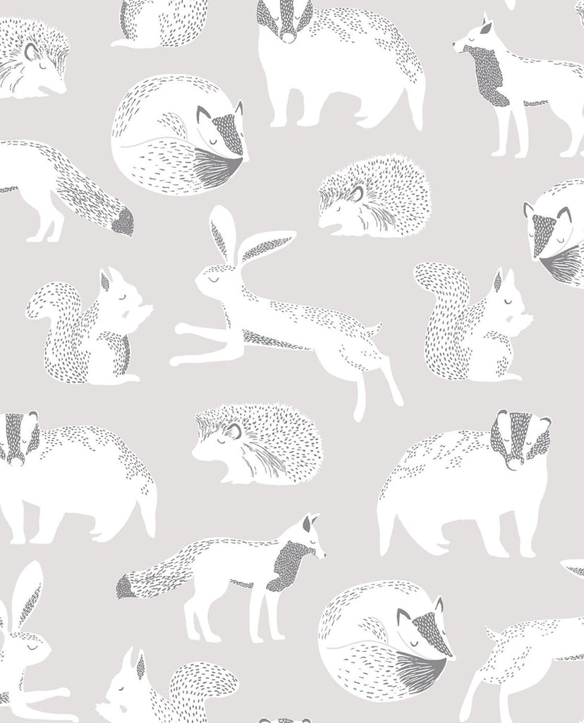 Brewster Home Fashions Mickel Neutral Animals Wallpaper