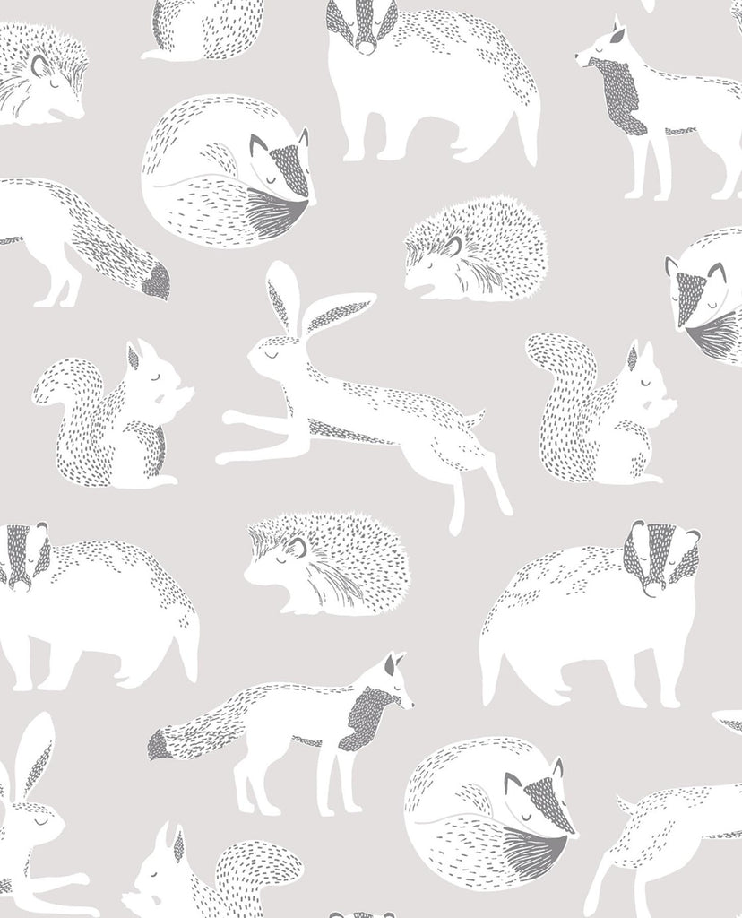 Brewster Home Fashions Mickel Animals Neutral Wallpaper