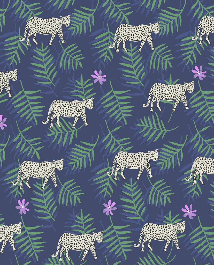 Brewster Home Fashions Exempel Cheetah Indigo Wallpaper