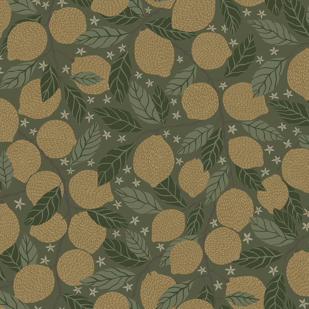 A-Street Prints Lemona Fruit Tree Green Wallpaper