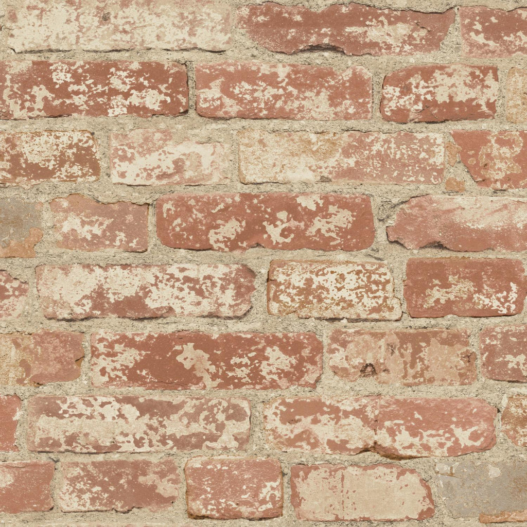RoomMates Stuccoed Brick Peel & Stick red Wallpaper
