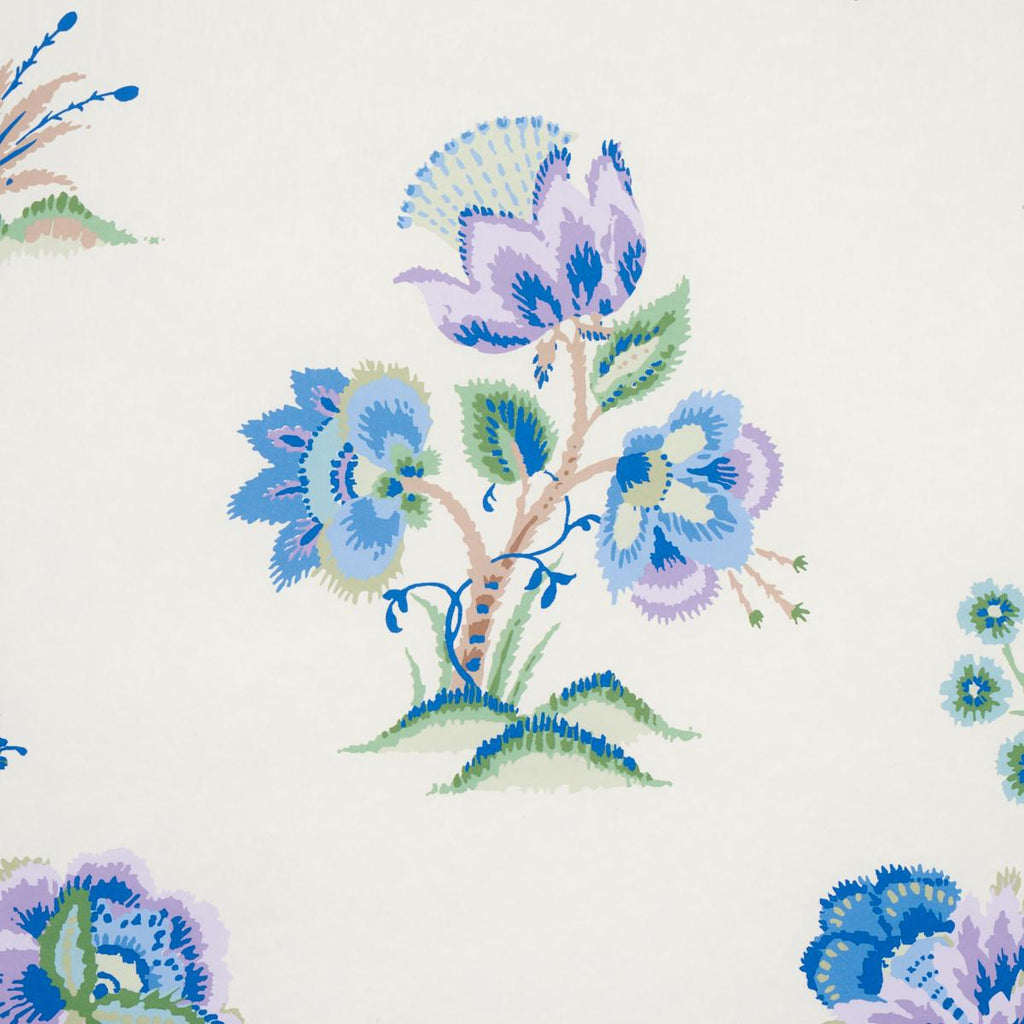 Schumacher Ashford Cornflower & Lilac Wallpaper