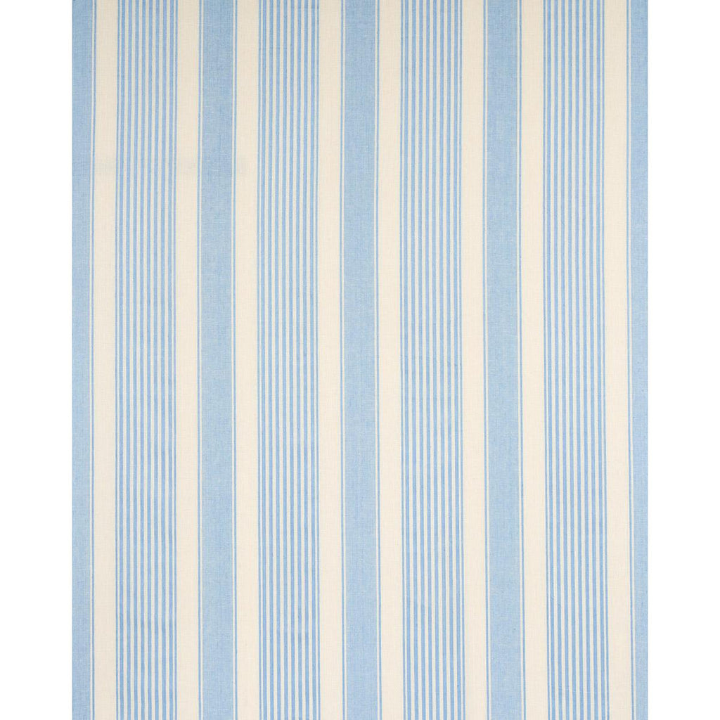 Schumacher Summerville Linen Stripe Sky Fabric