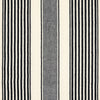 Schumacher Summerville Linen Stripe Black Fabric