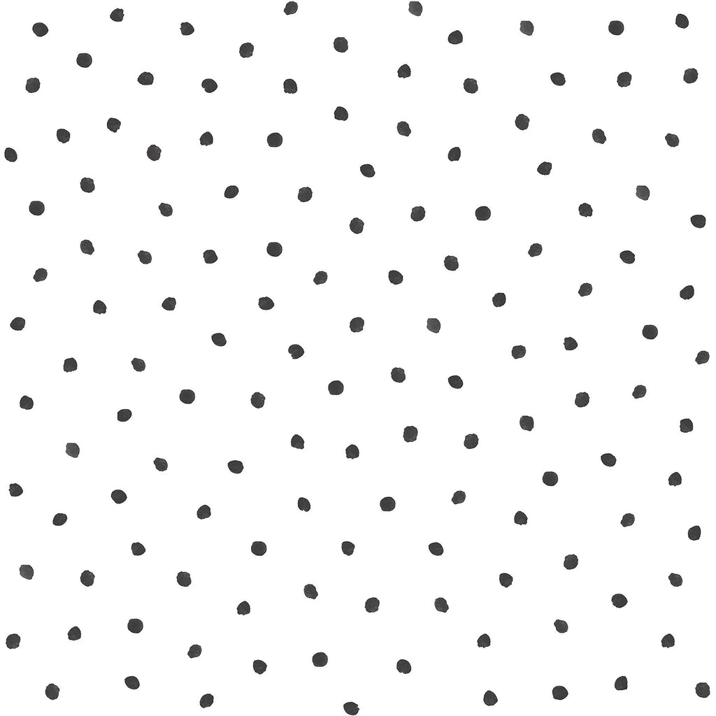 Brewster Home Fashions Pixie Dots Black Wallpaper