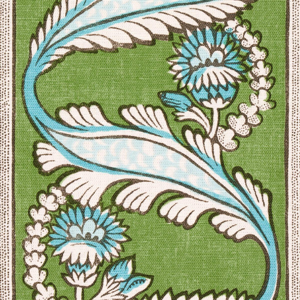 Schumacher Marielle Vine Green & Peacock Fabric