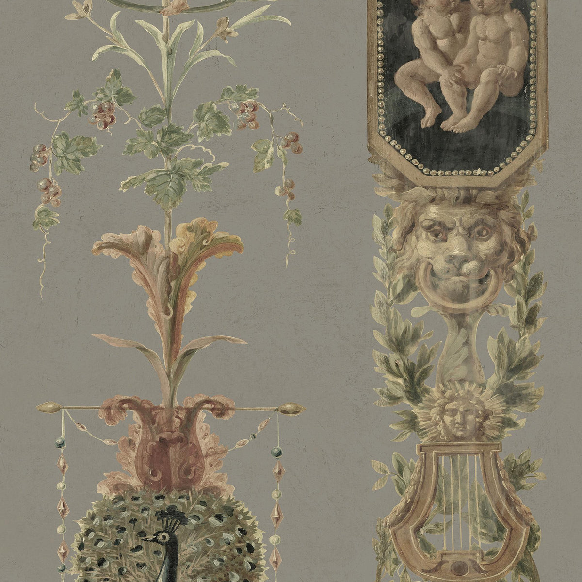 Mindthegap Pilasters Grey The World Of Antiquity Wallpaper DecoratorsBest