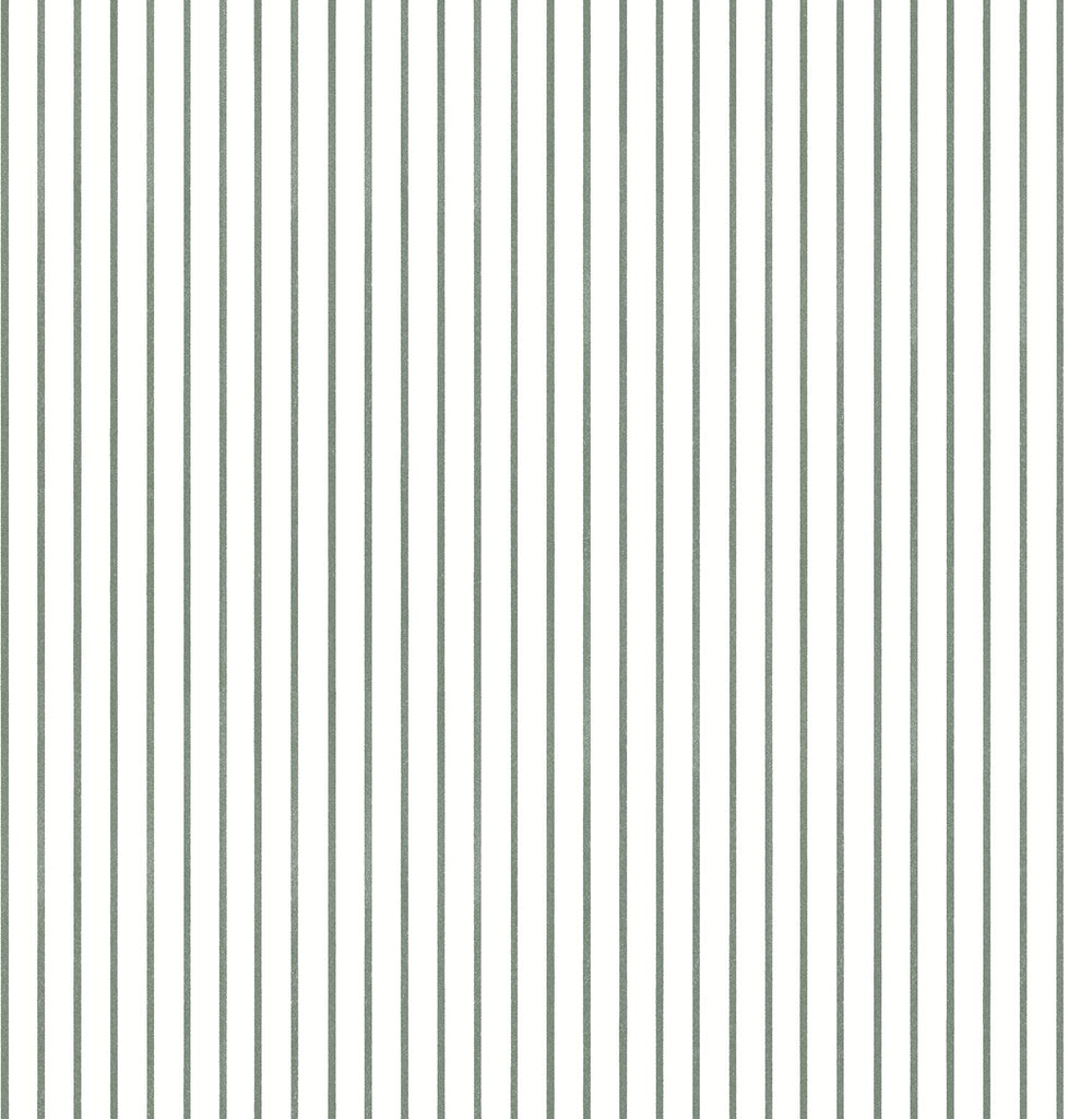 A-Street Prints Oliver Simple Stripe Green Wallpaper