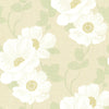 Brewster Home Fashions Leala Golden Green Modern Floral Wallpaper