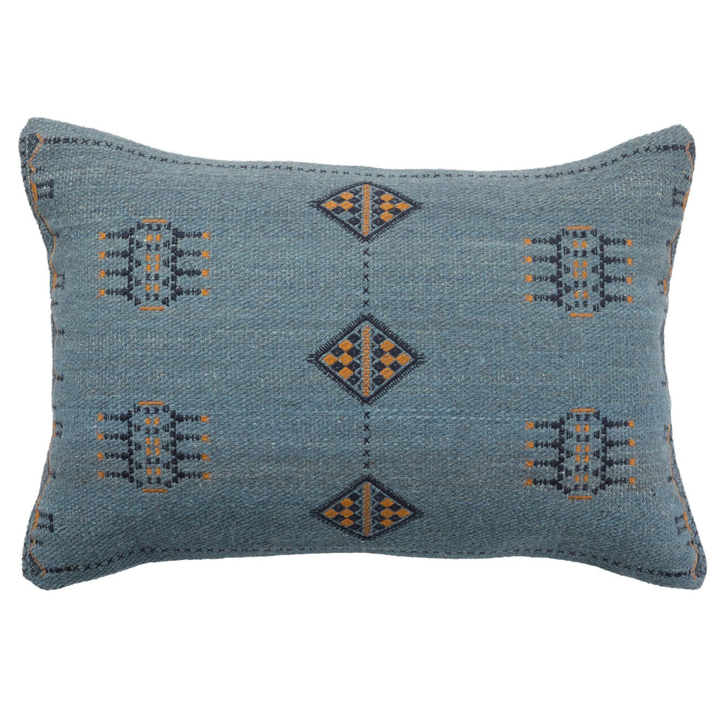 Jaipur Living Puebla Tanant Tribal Dark Blue / Gold 16" x 24" Pillow