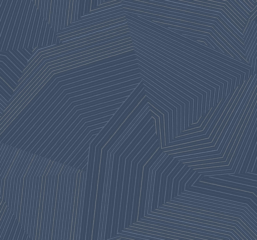York Dotted Maze Blue Wallpaper