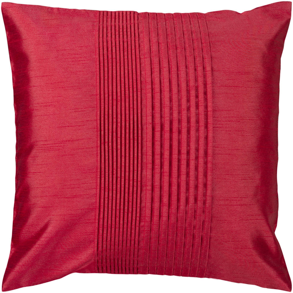 Surya Solid Pleated HH-025 Red 18"H x 18"W Pillow Cover