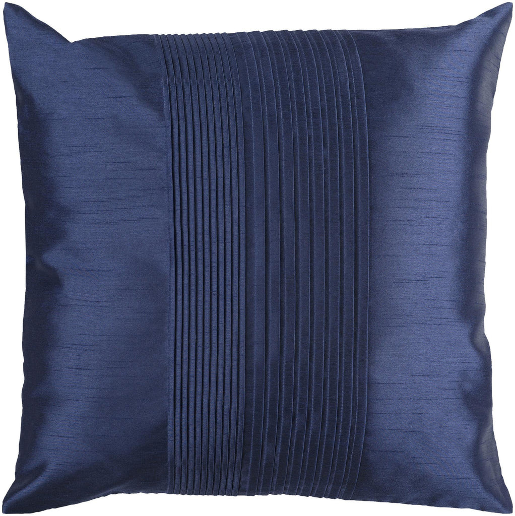 Surya Solid Pleated HH-029 Navy 18"H x 18"W Pillow Cover