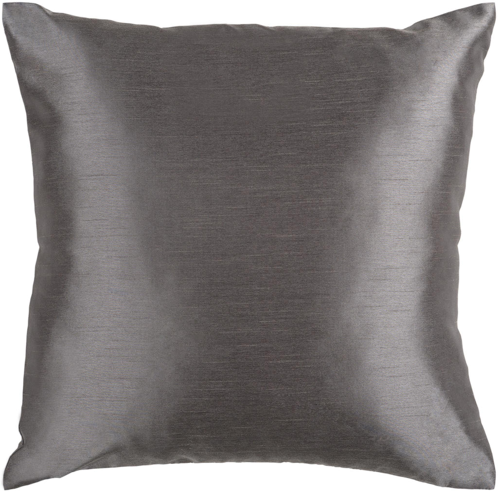 Surya Solid Luxe HH-034 Charcoal 18"H x 18"W Pillow Kit
