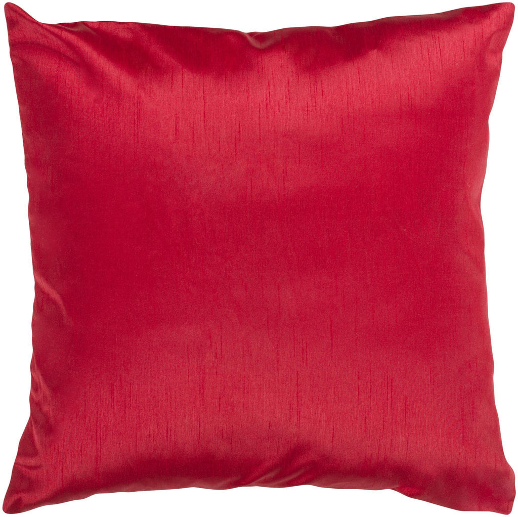 Surya Solid Luxe HH-035 Red 18"H x 18"W Pillow Kit