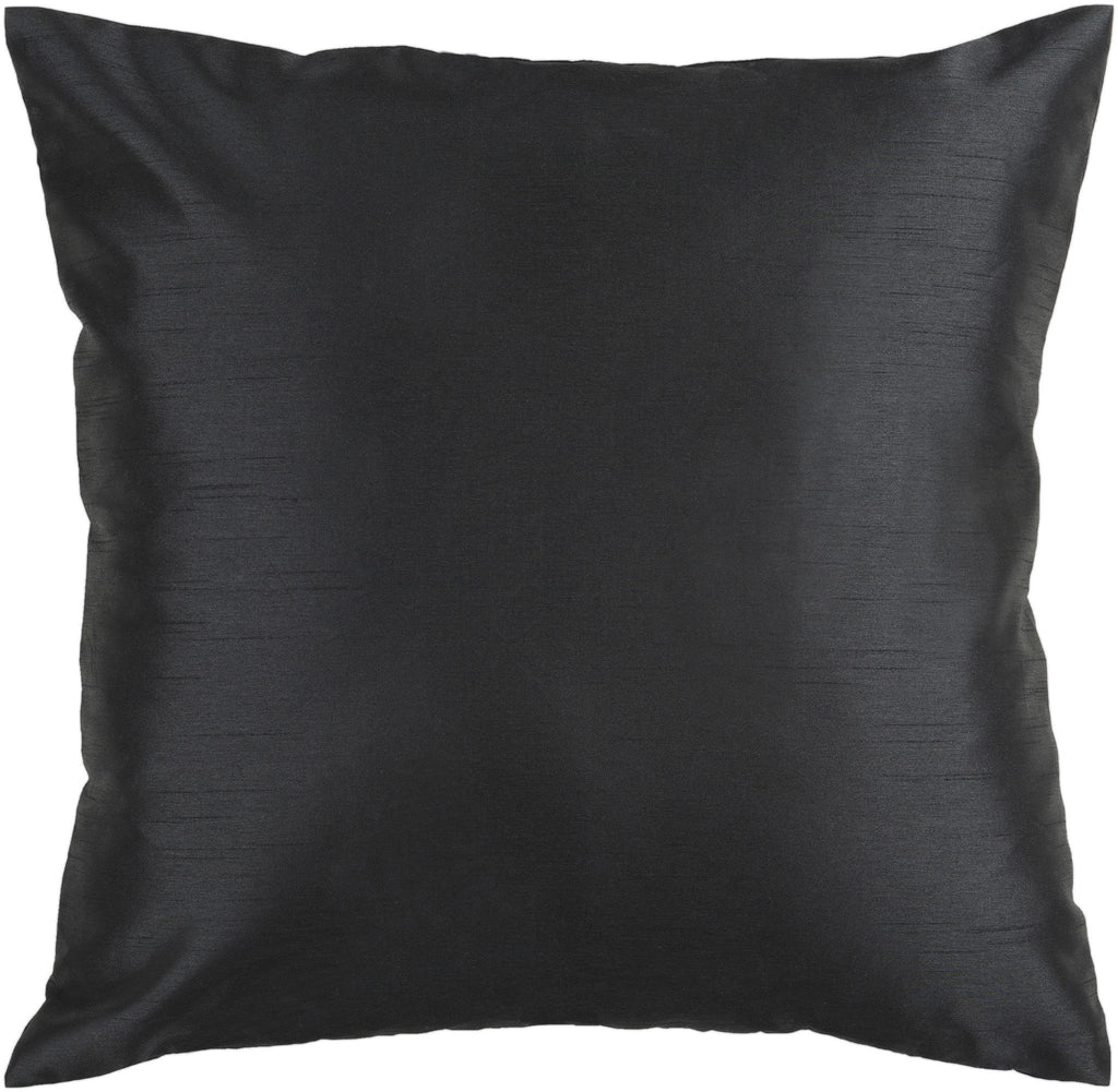 Surya Solid Luxe HH-037 Black 18"H x 18"W Pillow Kit