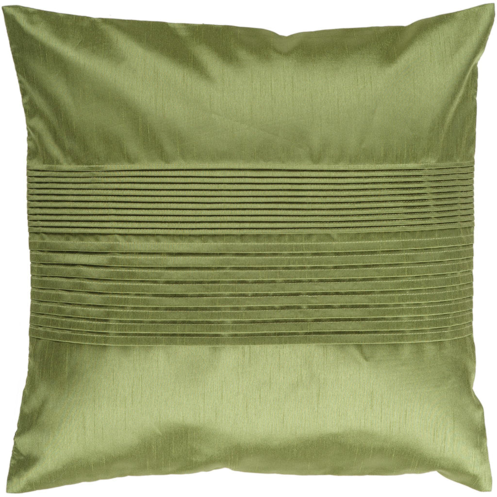 Surya Solid Pleated HH-013 Olive 18"H x 18"W Pillow Kit