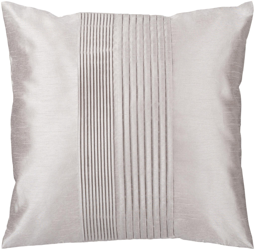 Surya Solid Pleated HH-015 Light Gray 22"H x 22"W Pillow Kit