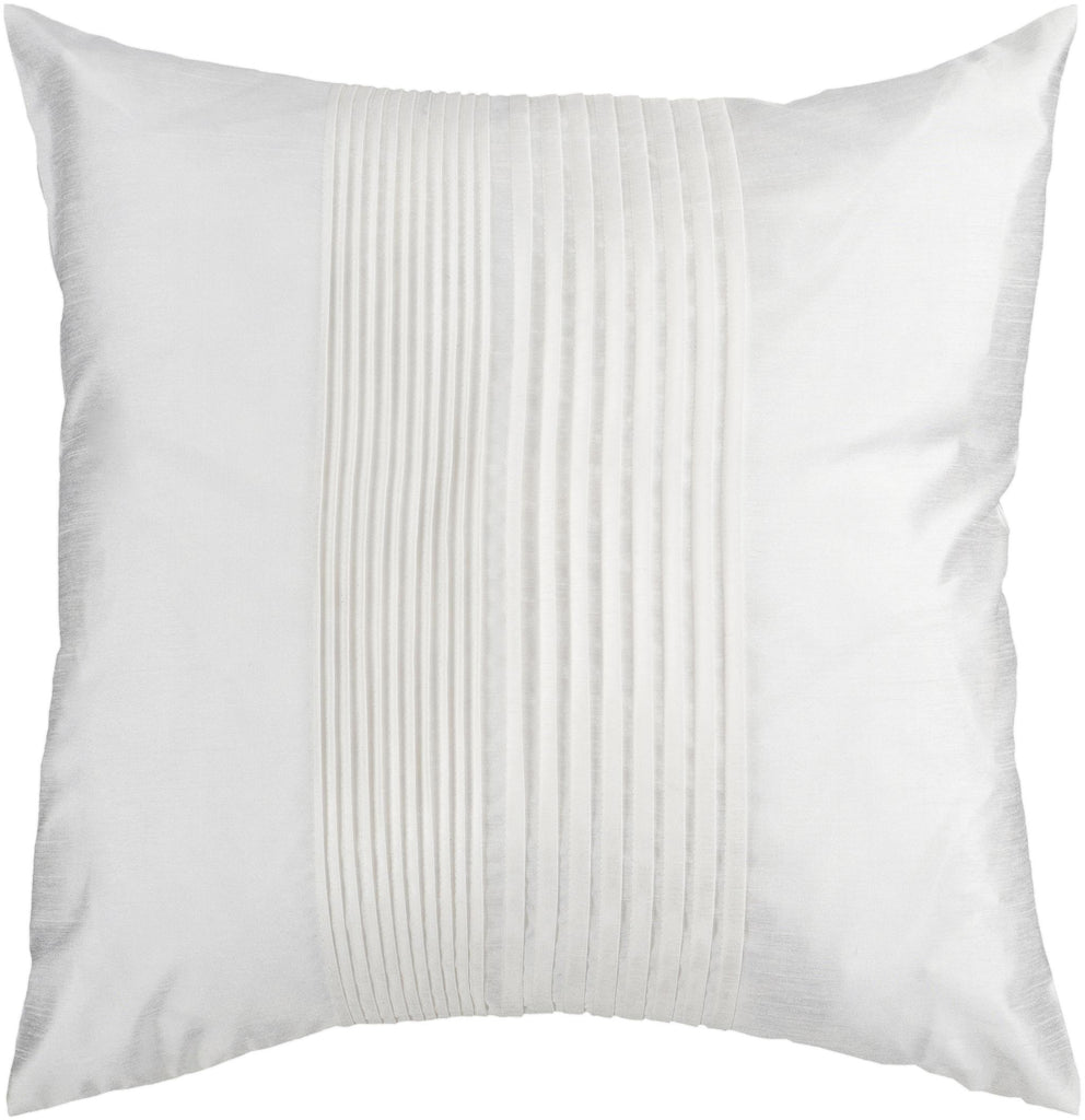 Surya Solid Pleated HH-017 White 22"H x 22"W Pillow Kit
