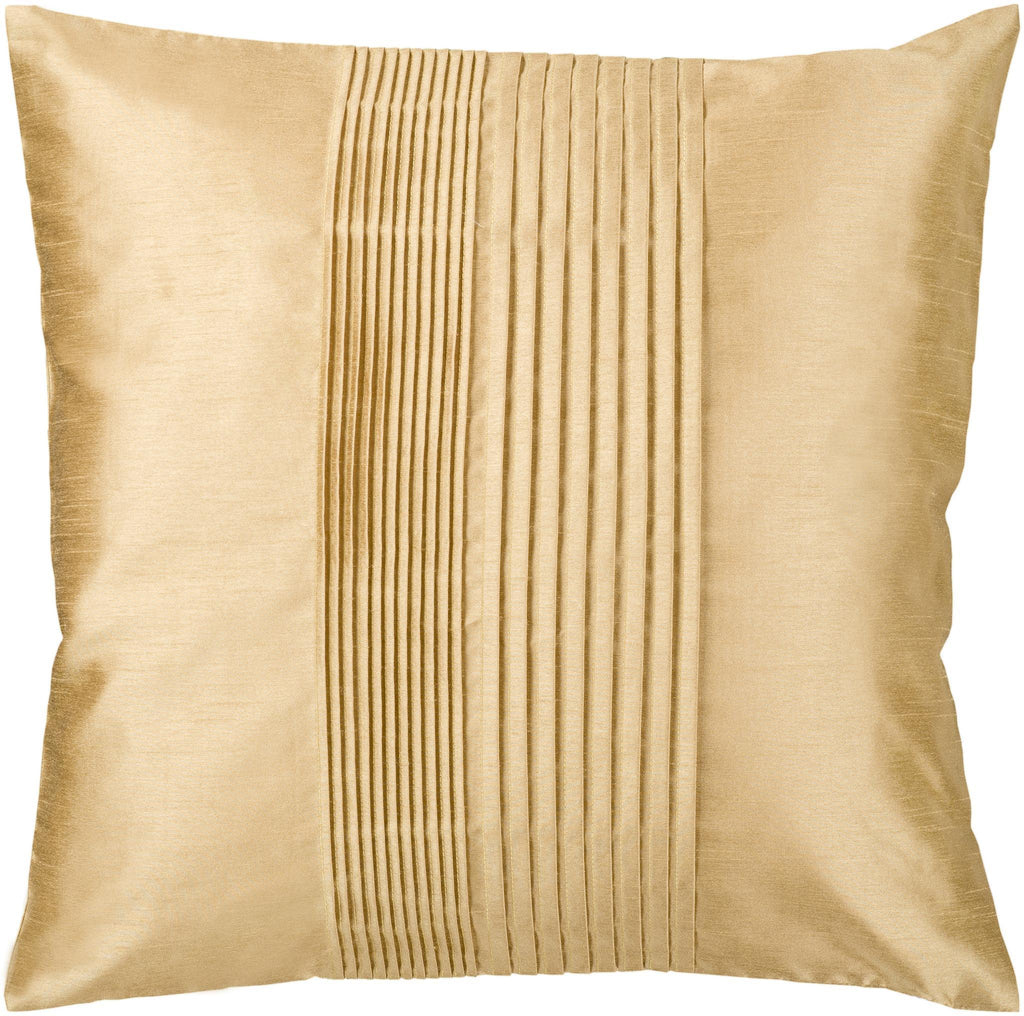 Surya Solid Pleated HH-022 Mustard 18"H x 18"W Pillow Kit