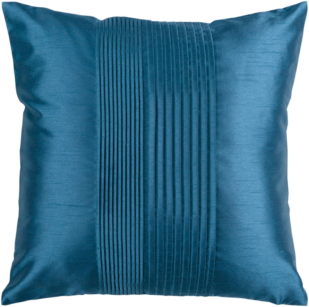 Surya Solid Pleated HH-024 Deep Teal 18"H x 18"W Pillow Kit