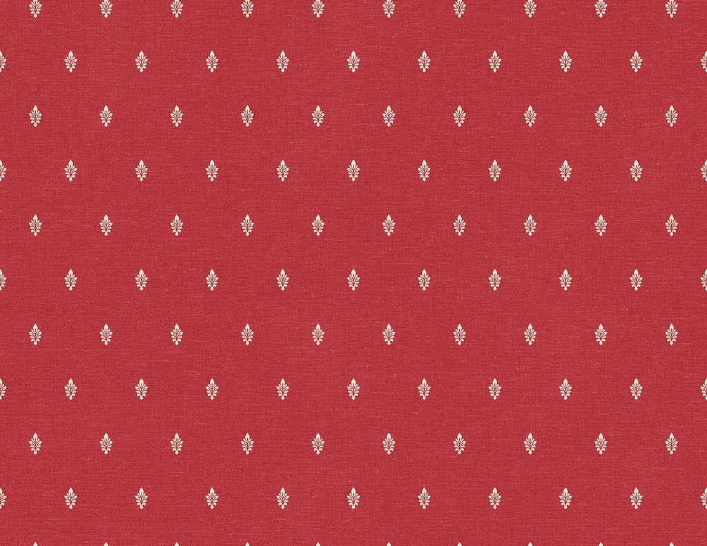 Seabrook Petite Feuille Sprig Red Wallpaper