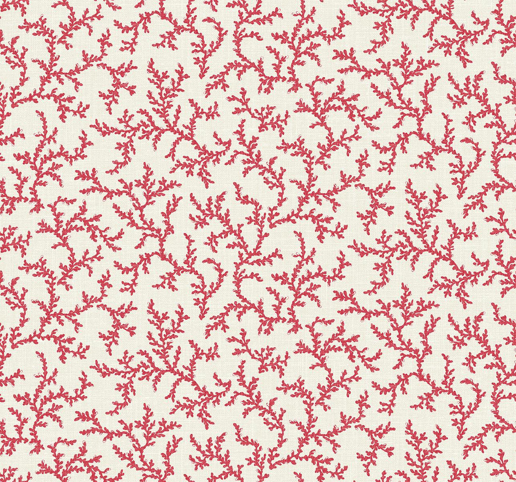 Seabrook Corail Red Wallpaper