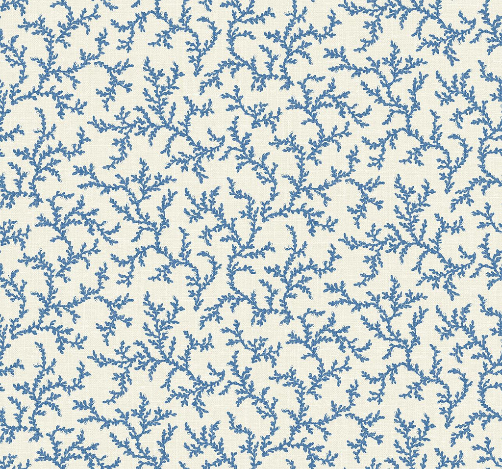 Seabrook Corail Blue Wallpaper
