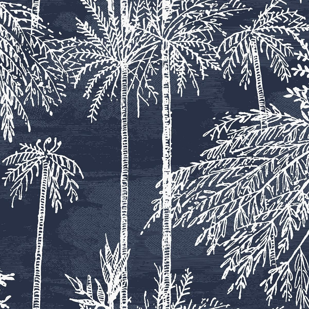 Seabrook Palm Grove Midnight Sky Wallpaper – DecoratorsBest