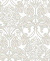 Seabrook Floral Hydrangea Pale Oak & Pearl Wallpaper