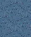 Seabrook Leaf And Berry Marine Blue Wallpaper