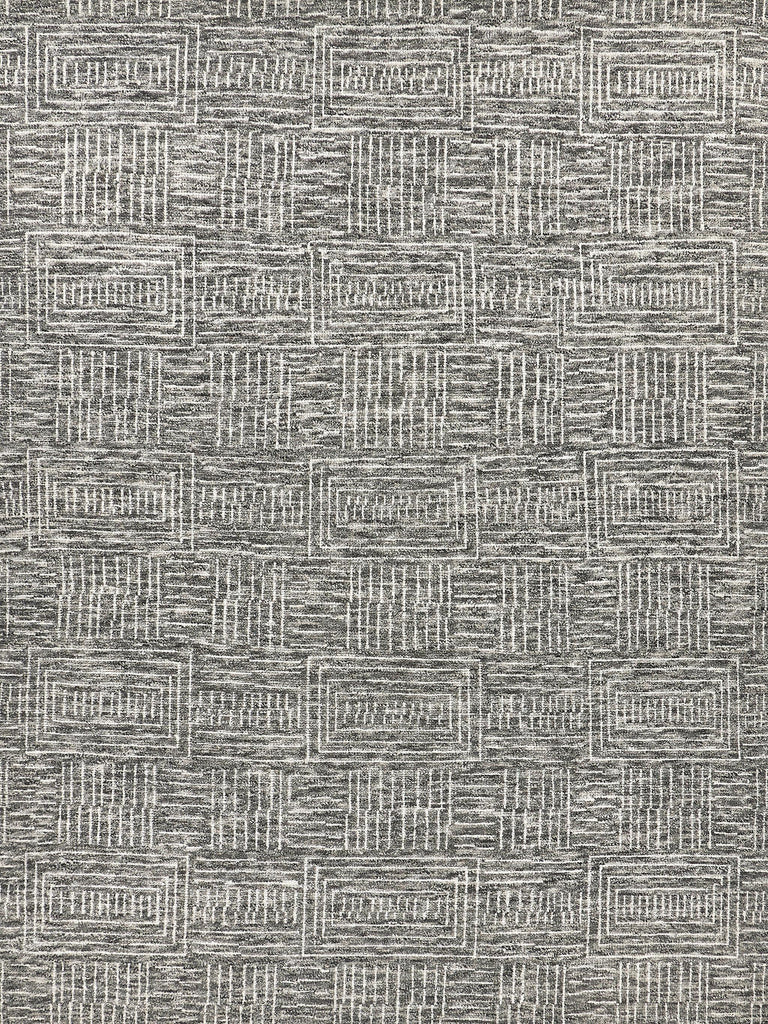 Exquisite Rugs Aldridge Hand-knotted Wool/Bamboo Silk 3810 Charcoal/Ivory 10' x 14' Area Rug