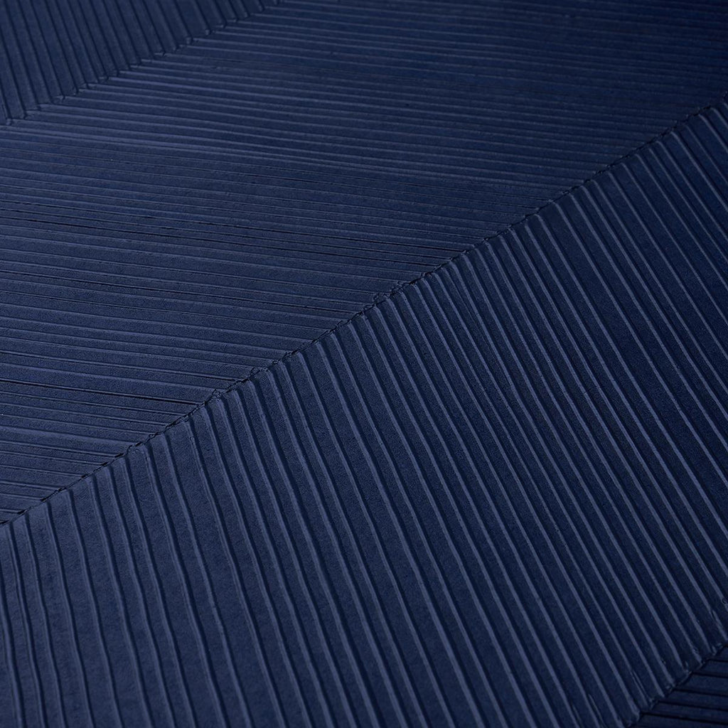 Schumacher Chevron Texture Midnight Blue Wallpaper
