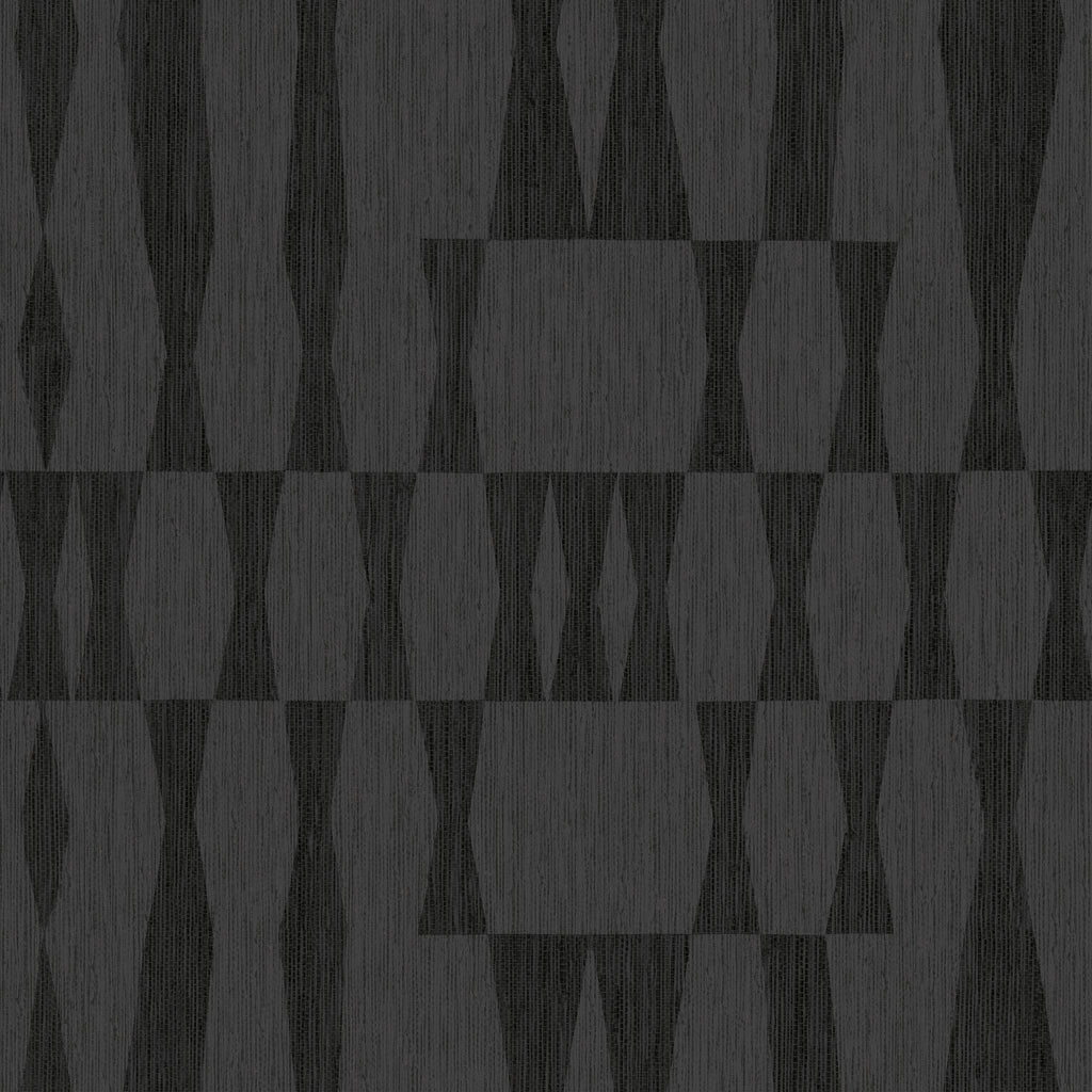 DecoratorsBest Geo Cloth Black Peel and Stick Wallpaper, 28 sq. ft.