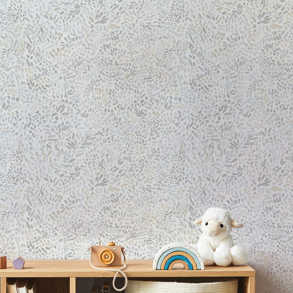 DecoratorsBest Brushstrokes Grey Peel and Stick Wallpaper, 28 sq. ft.