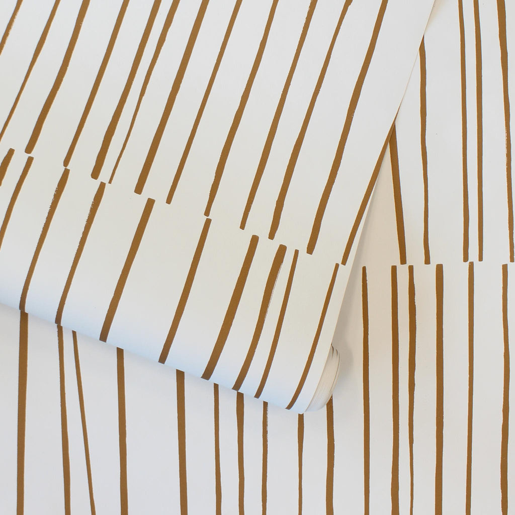 DecoratorsBest Stripe Lines by Bobby Berk Neutral Tan Peel and Stick Wallpaper, 28 sq. ft.