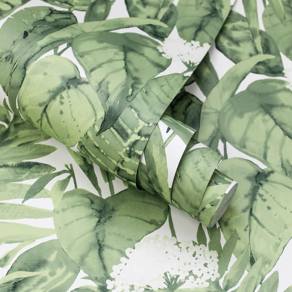 DecoratorsBest Paradise Palm Green Peel and Stick Wallpaper, 56 sq. ft.