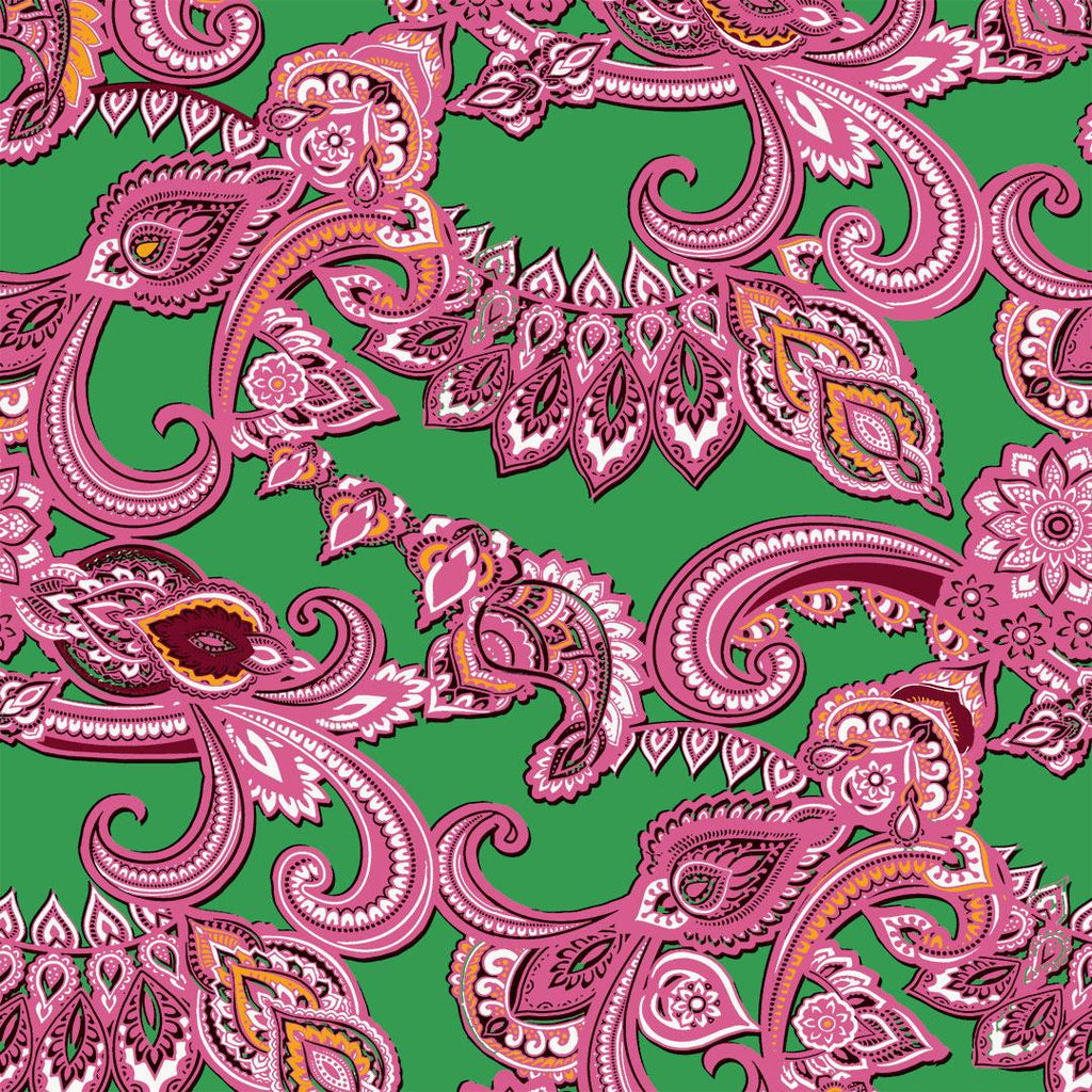 DecoratorsBest Paisley by alice & olivia Pink and Green Peel and Stick Wallpaper, 56 sq. ft.
