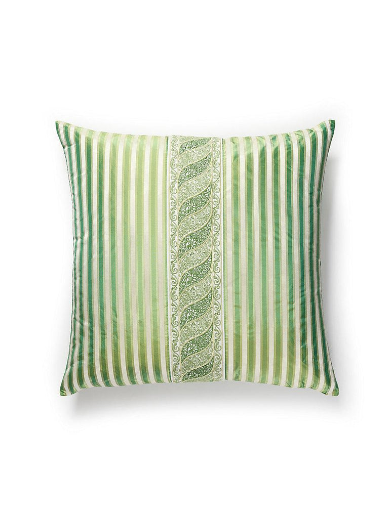 Scalamandre Paisley/Shirred Stripe Meadow / Bonsai Pillow