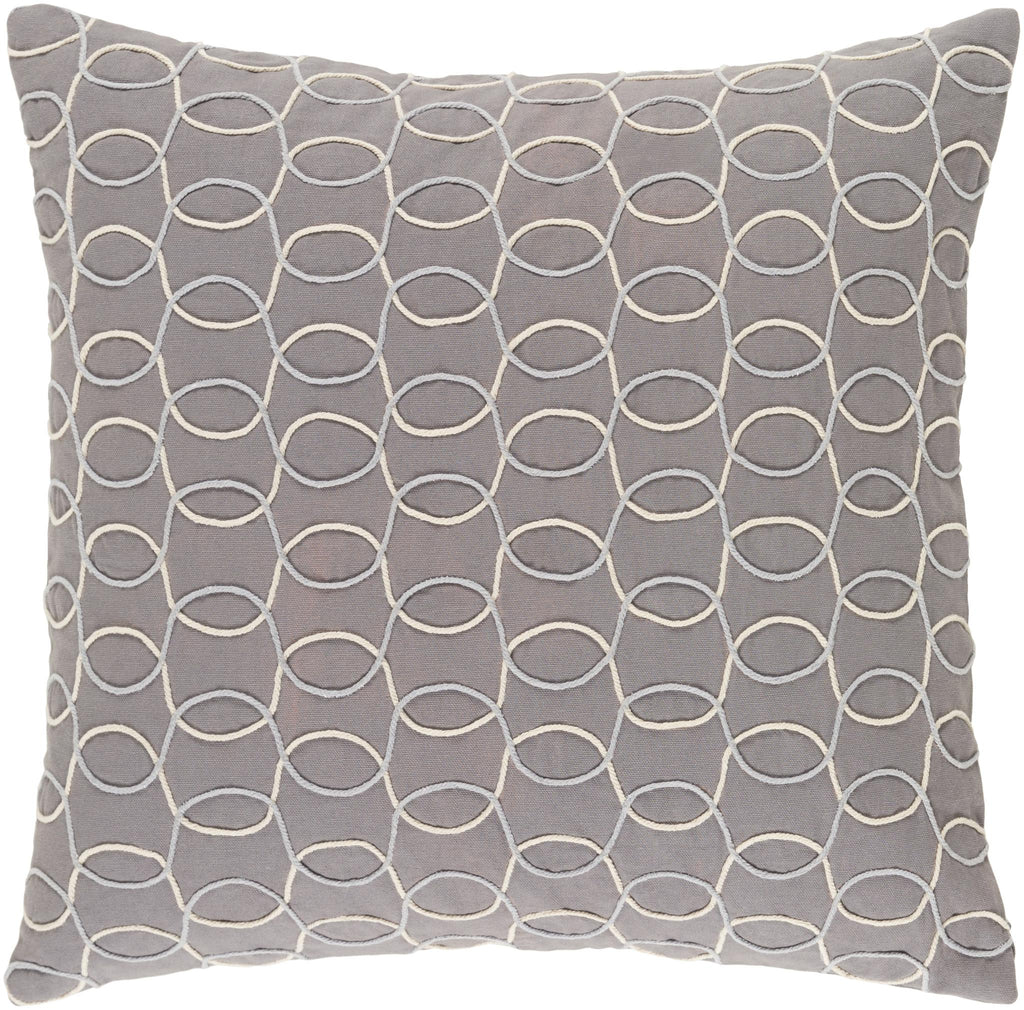 Surya Solid Bold II SDB-003 Gray Ivory 22"H x 22"W Pillow Cover