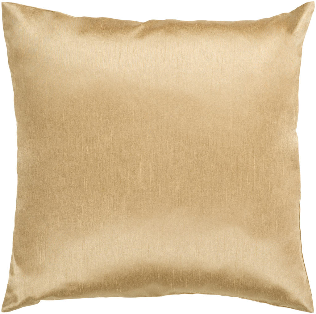 Surya Solid Luxe HH-038 Mustard 18"H x 18"W Pillow Cover
