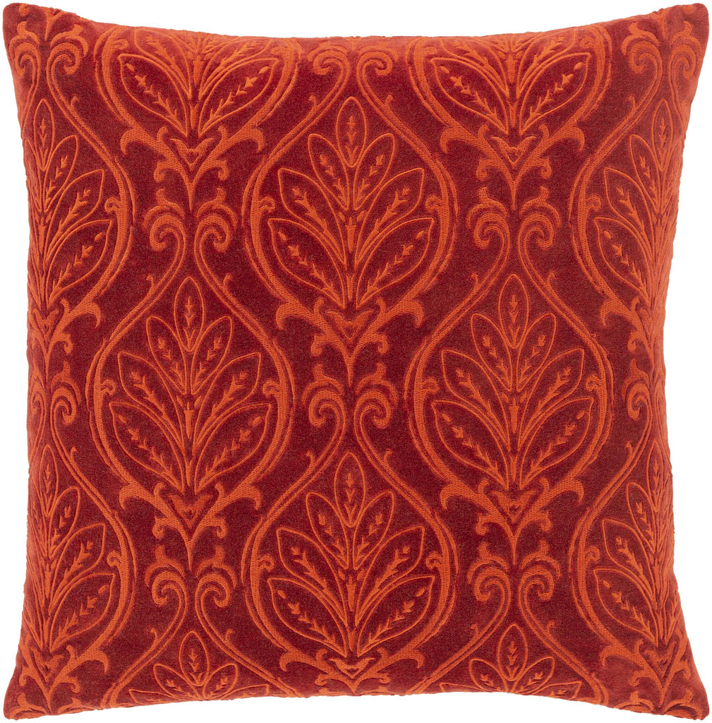Surya Toulouse TUE-002 Brick Red 18"H x 18"W Pillow Cover
