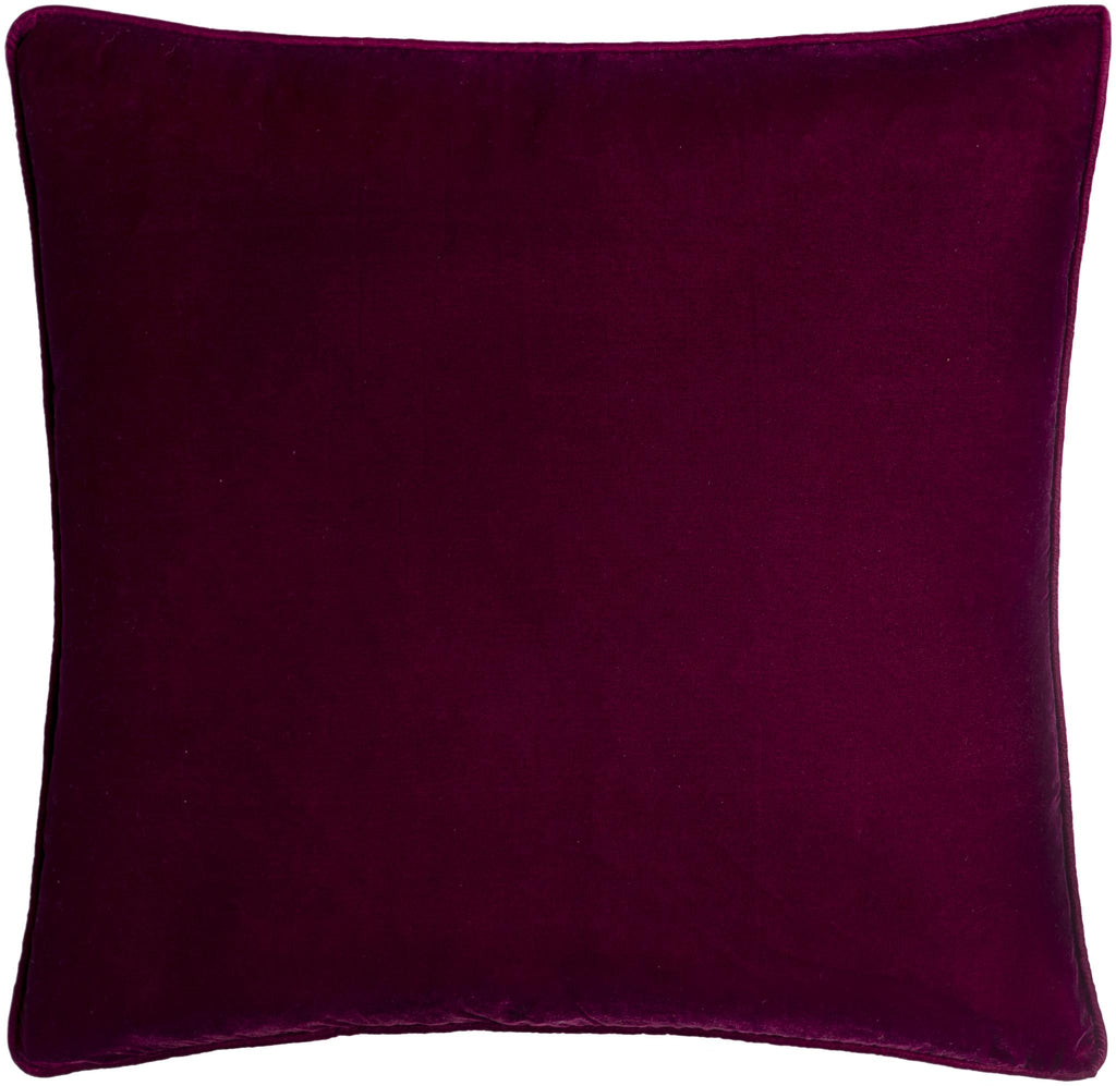 Surya Velvet Glam VGM-002 Burgundy 20"H x 20"W Pillow Cover