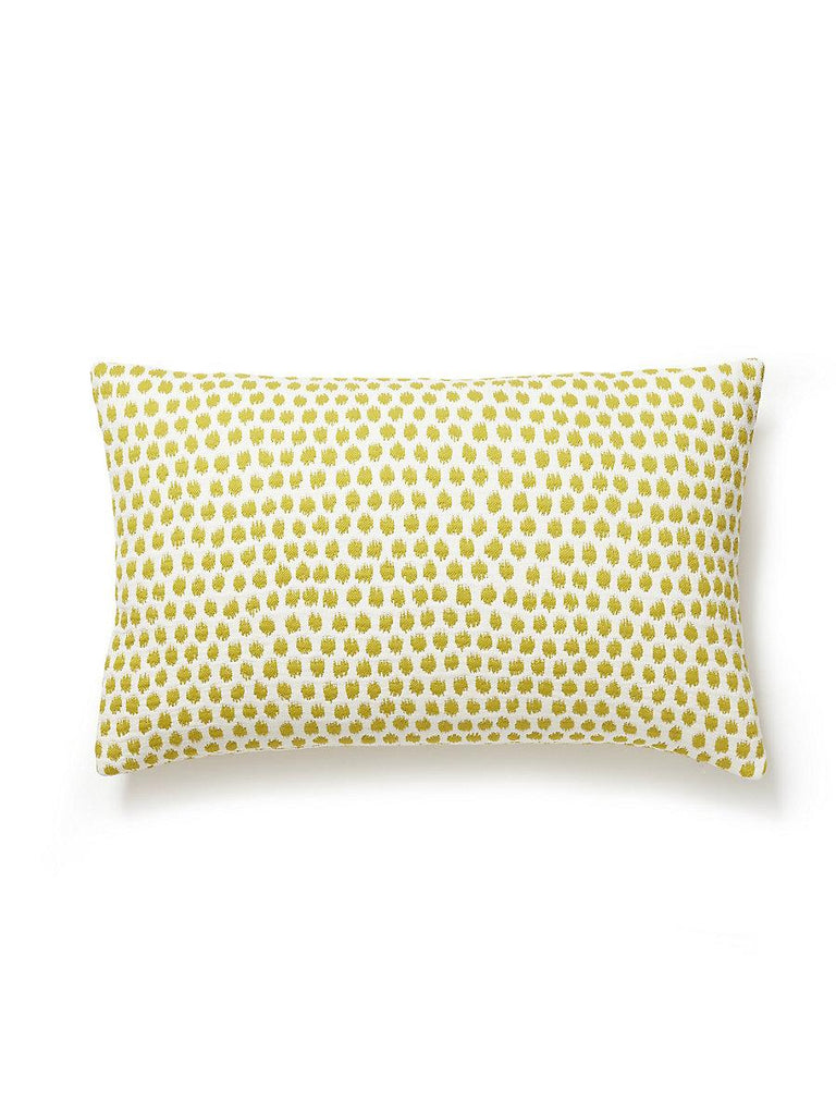 Scalamandre Dot Weave Lumbar - Chartreuse Pillow