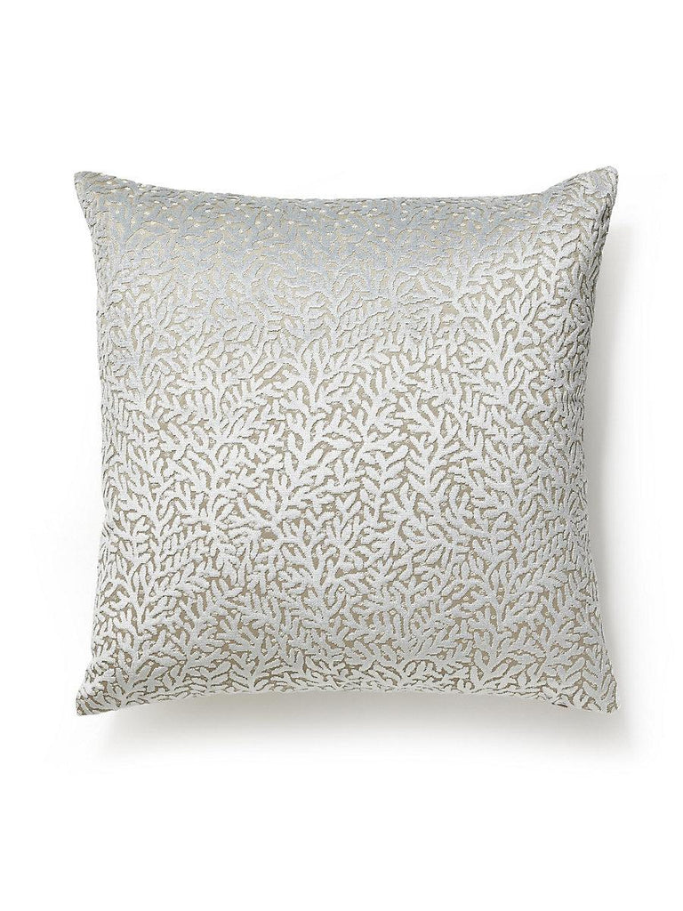 Scalamandre Corallina Velvet Square - Blue Mist Pillow