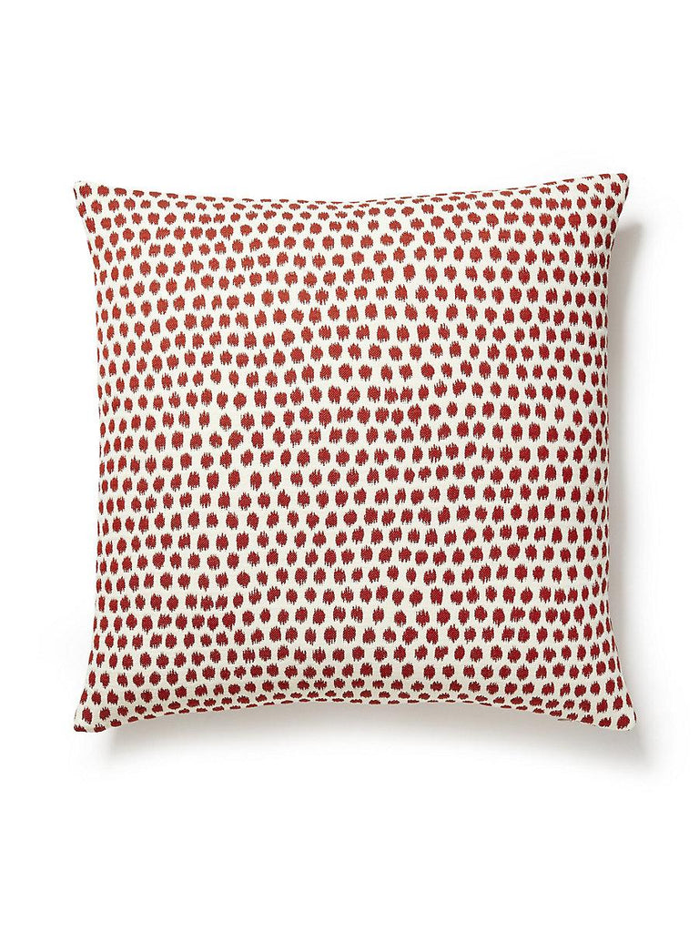 Scalamandre Dot Weave Square - Carnelian Pillow