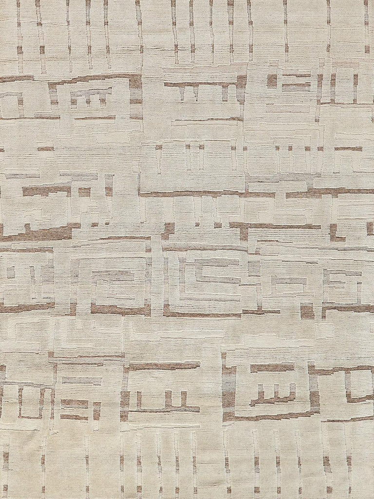 Exquisite Rugs Calexico Hand Woven New Zealand Wool 6430 Ivory/Beige 10' x 14' Area Rug