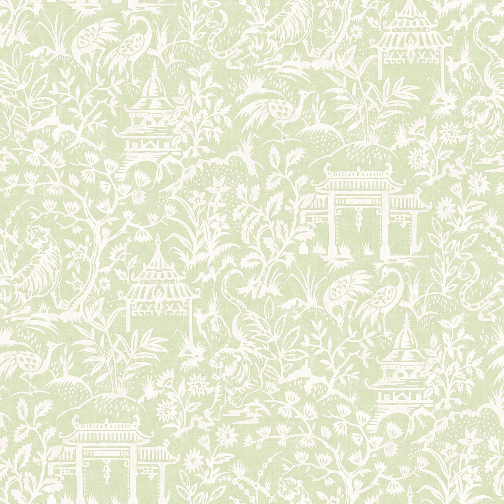 Galerie Garden Toile Green Wallpaper