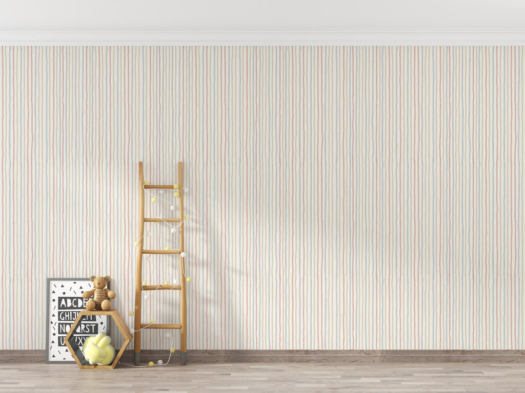 Galerie Stripes Multi-coloured Wallpaper